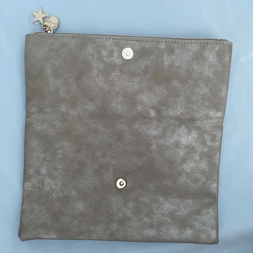 bareMinerals‎ Silver Toned Cosmetic Travel Clutch/Bag